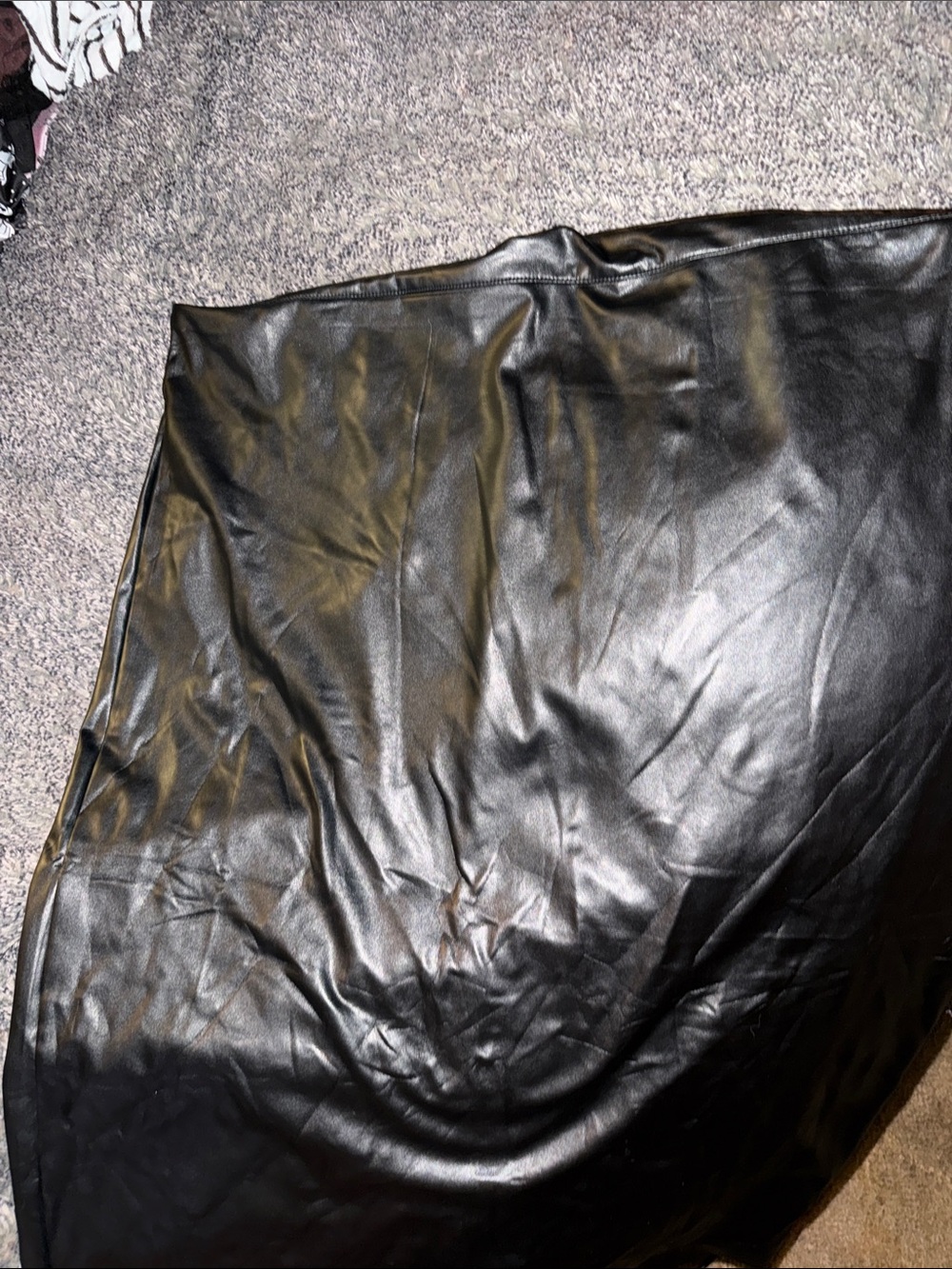 Women's Black Faux Leather Skirt - Sleek Urban Style